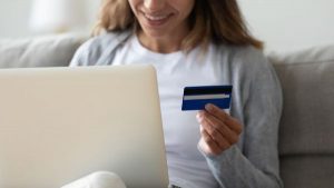 woman researching how to switch checking accounts